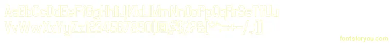 MilestoneOutline-fontti – keltaiset fontit valkoisella taustalla