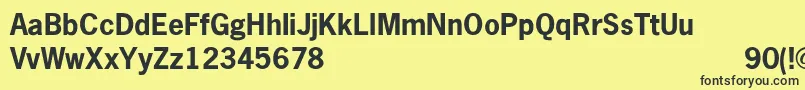 NewgothicBold Font – Black Fonts on Yellow Background