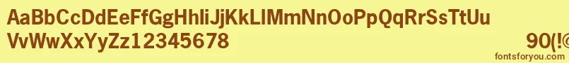 NewgothicBold Font – Brown Fonts on Yellow Background