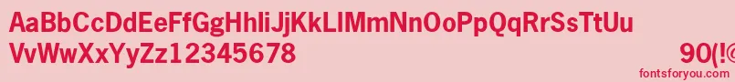 NewgothicBold Font – Red Fonts on Pink Background