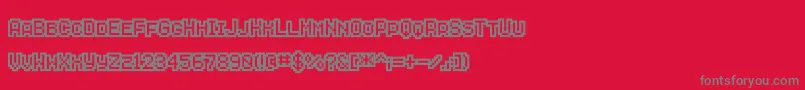 Savior5 Font – Gray Fonts on Red Background