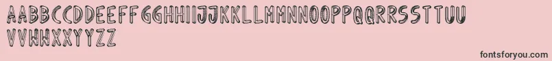 JuinoNet Font – Black Fonts on Pink Background