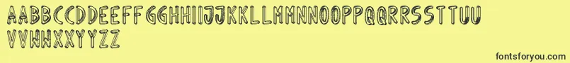 JuinoNet Font – Black Fonts on Yellow Background