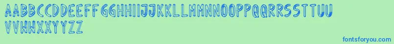 JuinoNet Font – Blue Fonts on Green Background