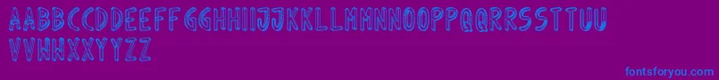 JuinoNet Font – Blue Fonts on Purple Background