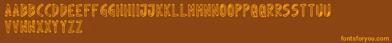 JuinoNet Font – Orange Fonts on Brown Background