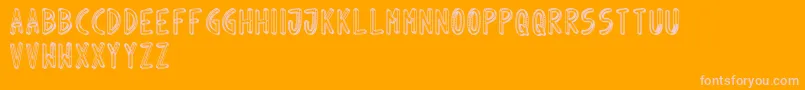 JuinoNet Font – Pink Fonts on Orange Background