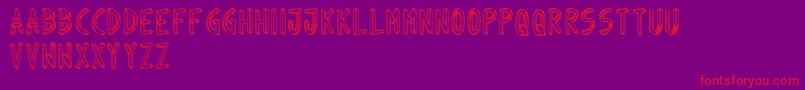 JuinoNet Font – Red Fonts on Purple Background