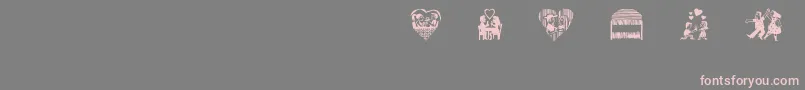 CordelValentine Font – Pink Fonts on Gray Background