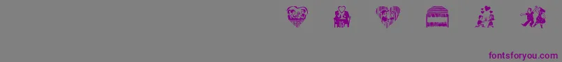 CordelValentine Font – Purple Fonts on Gray Background