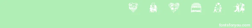 CordelValentine Font – White Fonts on Green Background