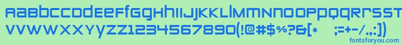 Zeroestwo Font – Blue Fonts on Green Background