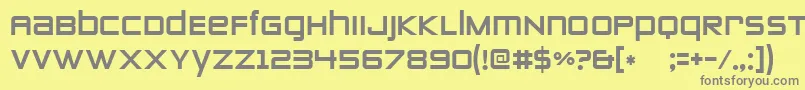 Zeroestwo Font – Gray Fonts on Yellow Background