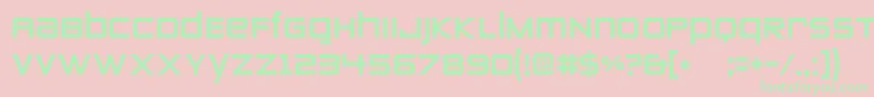 Zeroestwo-Schriftart – Grüne Schriften auf rosa Hintergrund