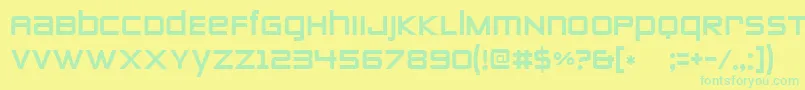 Zeroestwo Font – Green Fonts on Yellow Background