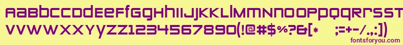 Zeroestwo Font – Purple Fonts on Yellow Background