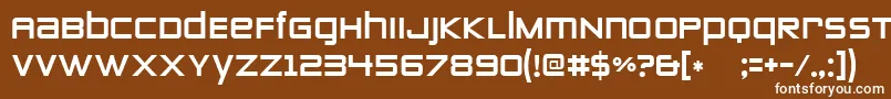 フォントZeroestwo – 茶色の背景に白い文字