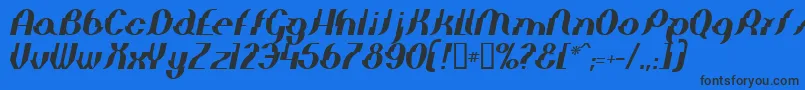 Elepi Font – Black Fonts on Blue Background