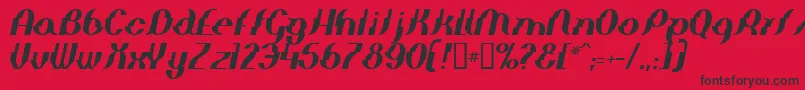 フォントElepi – 赤い背景に黒い文字