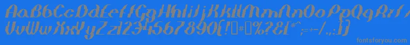 Czcionka Elepi – szare czcionki na niebieskim tle