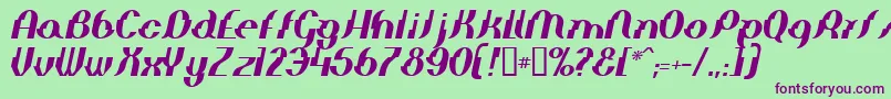 Elepi Font – Purple Fonts on Green Background