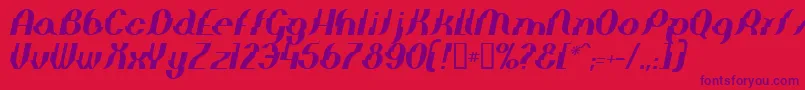 Elepi-Schriftart – Violette Schriften auf rotem Hintergrund