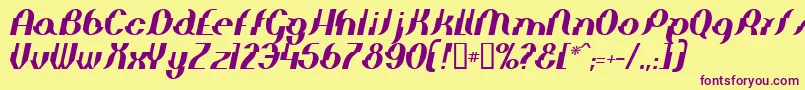 Elepi Font – Purple Fonts on Yellow Background