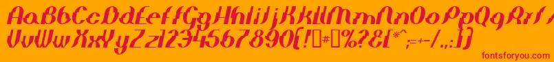 フォントElepi – オレンジの背景に赤い文字