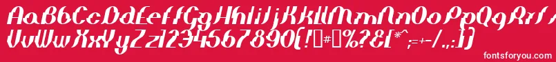 Elepi-Schriftart – Weiße Schriften auf rotem Hintergrund