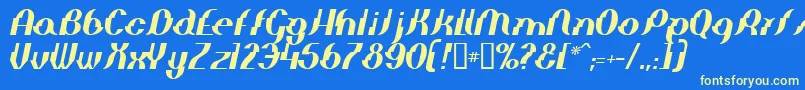 Elepi Font – Yellow Fonts on Blue Background