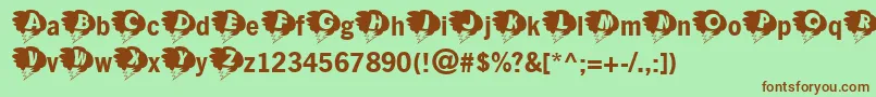 Kastorm Font – Brown Fonts on Green Background