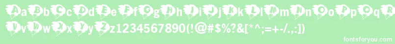 Kastorm Font – White Fonts on Green Background
