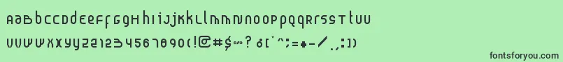 フォントProbolinggo – 緑の背景に黒い文字