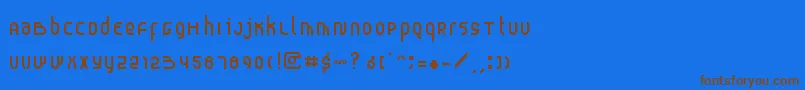 Probolinggo Font – Brown Fonts on Blue Background