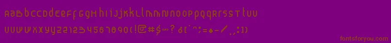 Шрифт Probolinggo – коричневые шрифты на фиолетовом фоне