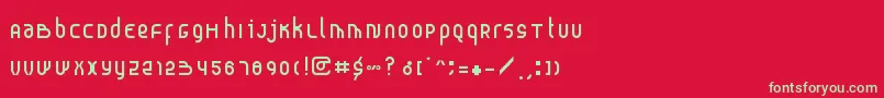 Шрифт Probolinggo – зелёные шрифты на красном фоне