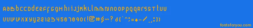 Шрифт Probolinggo – оранжевые шрифты на синем фоне