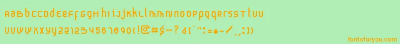 Probolinggo Font – Orange Fonts on Green Background