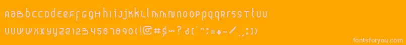 フォントProbolinggo – オレンジの背景にピンクのフォント