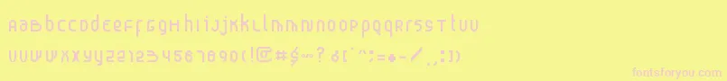 Probolinggo Font – Pink Fonts on Yellow Background