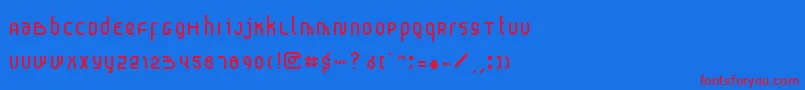 Probolinggo Font – Red Fonts on Blue Background