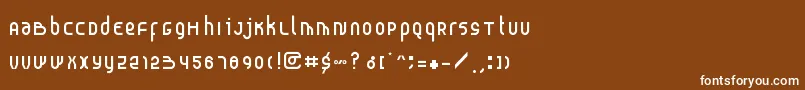 Шрифт Probolinggo – белые шрифты на коричневом фоне