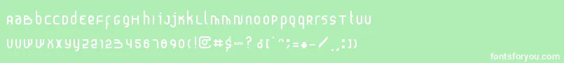 フォントProbolinggo – 緑の背景に白い文字