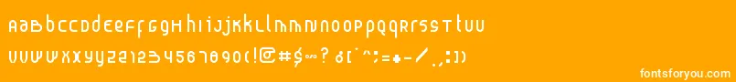 Probolinggo Font – White Fonts on Orange Background