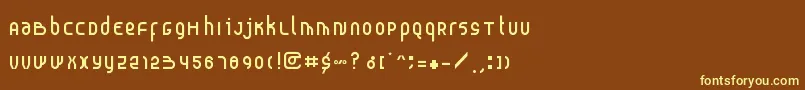 Шрифт Probolinggo – жёлтые шрифты на коричневом фоне