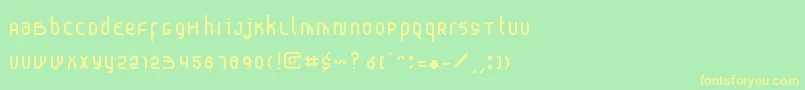 Probolinggo Font – Yellow Fonts on Green Background