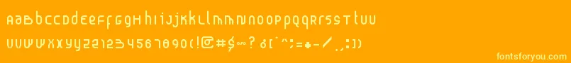 Probolinggo Font – Yellow Fonts on Orange Background