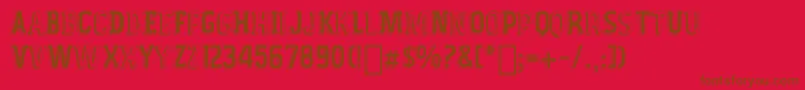VintageFair Font – Brown Fonts on Red Background