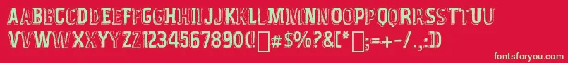 VintageFair Font – Green Fonts on Red Background