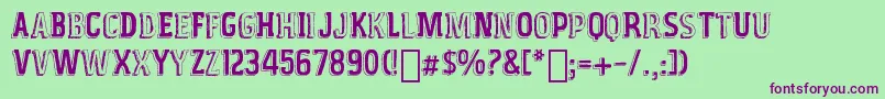 VintageFair Font – Purple Fonts on Green Background